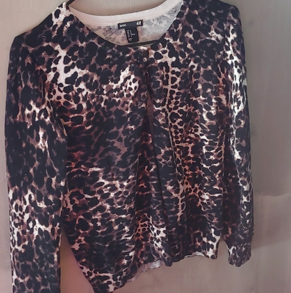 H&M leopard print cardigan